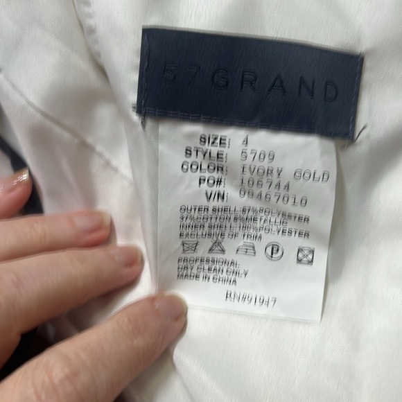 57 Grand Brocade Cocktail Dress Gold - Picture 6 of 6